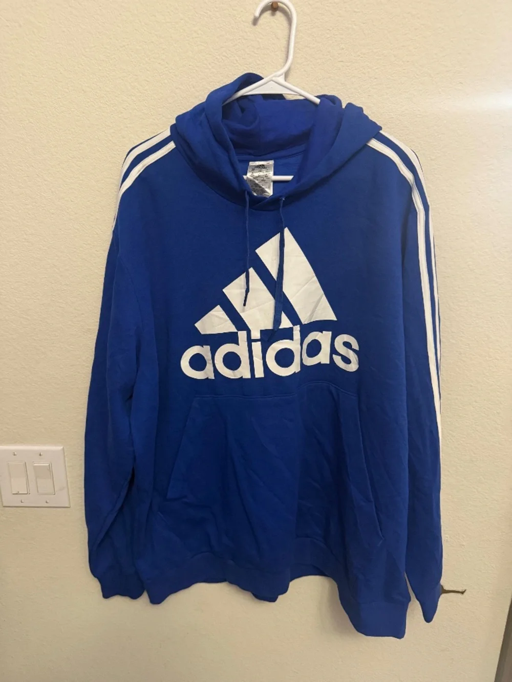 Adidas blue striped hoodie